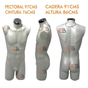 TORSO CABALLERO PLASTICO BLANCO