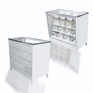 Vitrina Cajonera  90cms 16 cajones